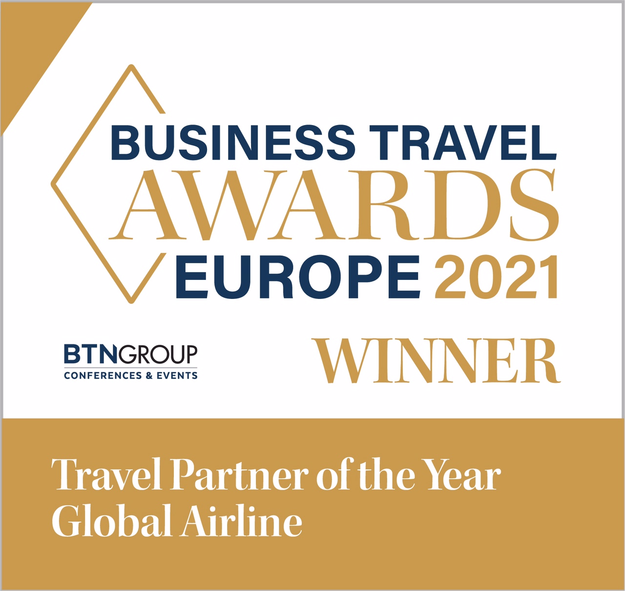 Business Travel Awards Europe - Travel Partner of the Year - Global Airline Business Travel Awards Europe - Travel Partner of the Year - Global Airline